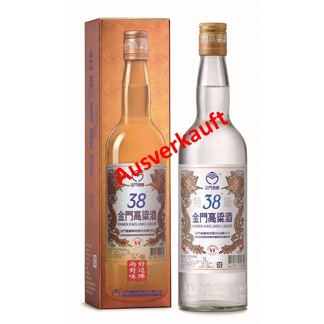 Eine Flasche Kinmen Kaoliang 38% 750ml