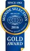 Gold Award at Monde Selection 2016